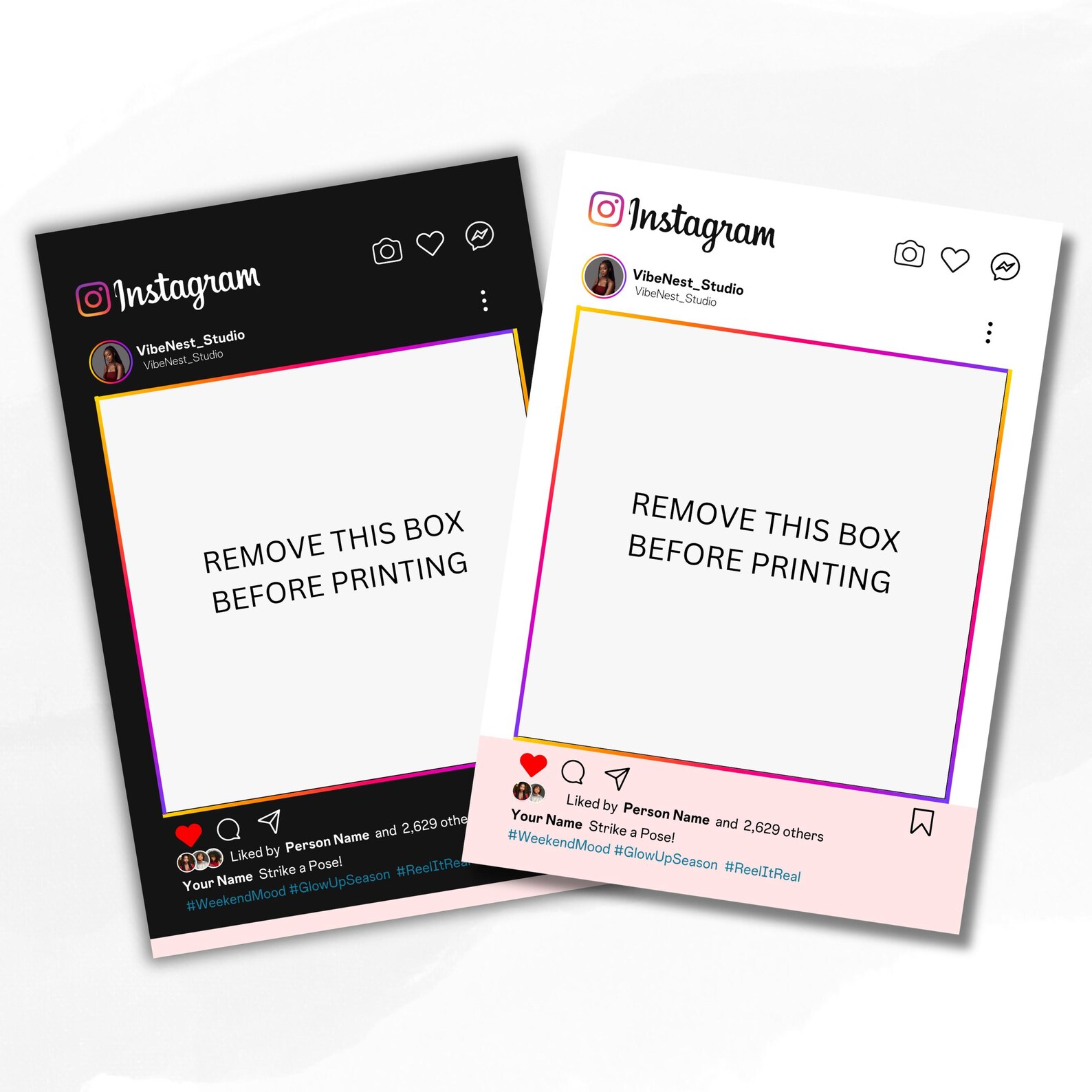 Instagram Frame Canva Template, Instagram Frame for Photo Booth ...