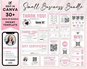 Craft Show Bundle, Craft Fair Template, Order Form Template, Scan To Pay Template, Small Business Bundle, Price List Template