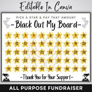 All Purpose Fundraiser Calendar, Pick A Date To Donate, Cash Calendar Fundraiser, Fundraiser Calendar,Fundraiser Template, Canva Editable
