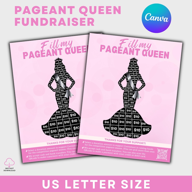 Editable Pageant Fundraiser, Help Me Fill My Pageant Queen Fundraiser