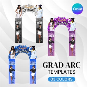 Graduation Entrance Arch Design, Editable Graduation Arch Template, Balloon Arch Template, Graduation Party Decor, Canva Template