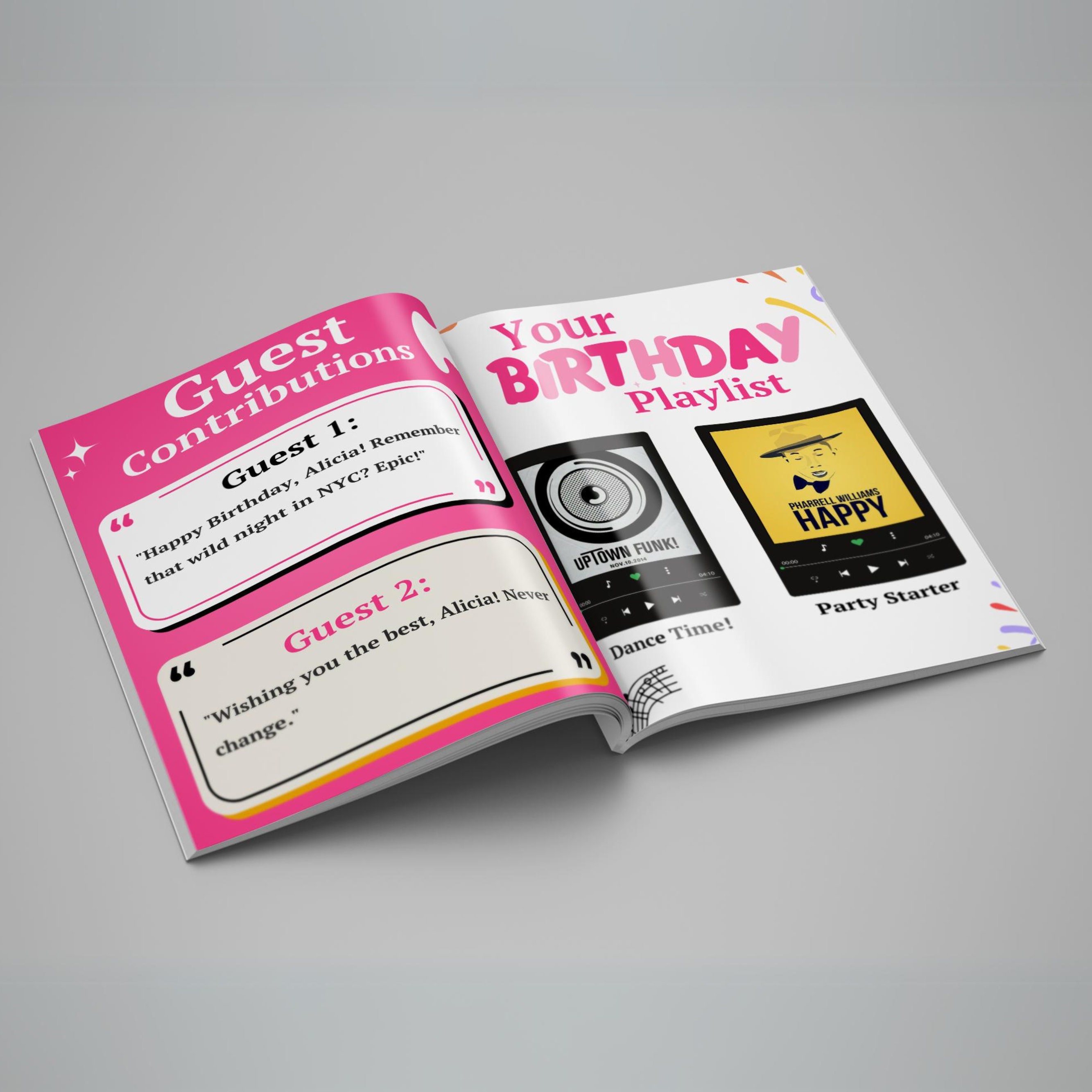 Magazine Card Editable Birthday Magazine Template, Birthday Magazine for Best Friend ...