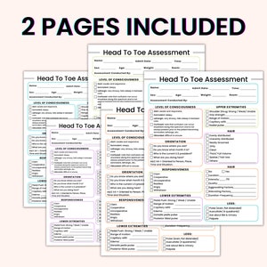 Head to Toe Assessment Nursing Template | Nursing Guide | Health ...