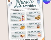 Printable Nurse Appreciation Week Schedule of Events (Canva Editable)