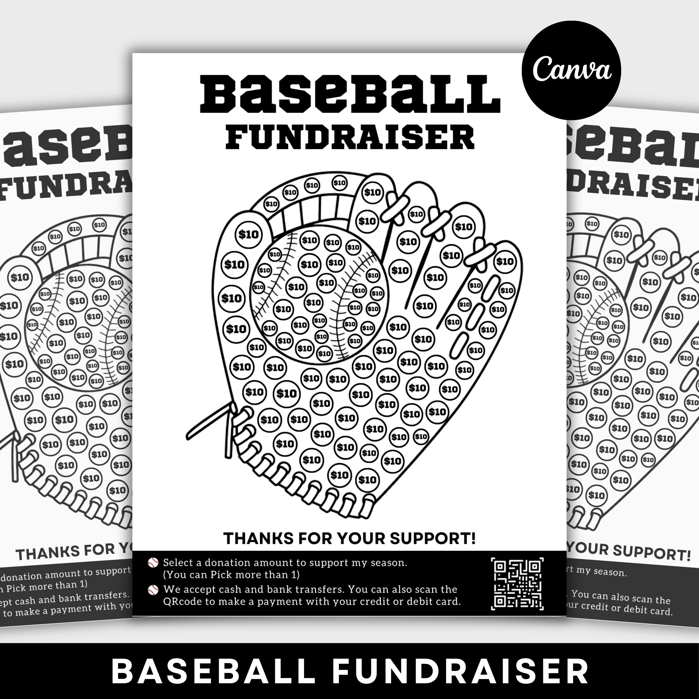 Editable Baseball Fundraiser Flyer, Fill My Glove, Baseball Fundraiser ...