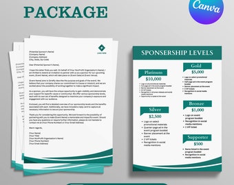 Event Sponsorship Package Templates, Sponsorship Forms,Sponsor Level , Sponsorship Agreement,Gala Event, Sponsorship Letter,Non Profit Event