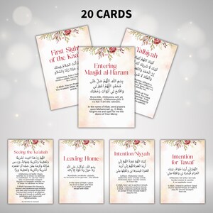 20 umrah dua-kaarten afdrukbaar, umrah-flashcards, umrah mubarak-cadeaukaarten, gebedskaarten, islamitische dua, dua-herinneringskaarten afdrukbare pdf