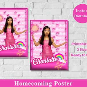 Editable Doll Homecoming Queen, Homecoming Poster, Class Treasurer, Class President, Homecoming Campaign, Edit Online then Print poster