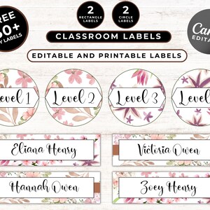 Printable Classroom Name Labels Circle Classroom Labels EDITABLE ...