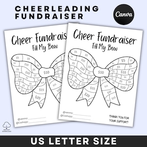 Fill My Bow Fundraiser, Cheer Fundraiser Template, Cheer Fundraising, Cheer Team, Bow Fundraiser, Cheer Template, Cheer Bow, Canva Template