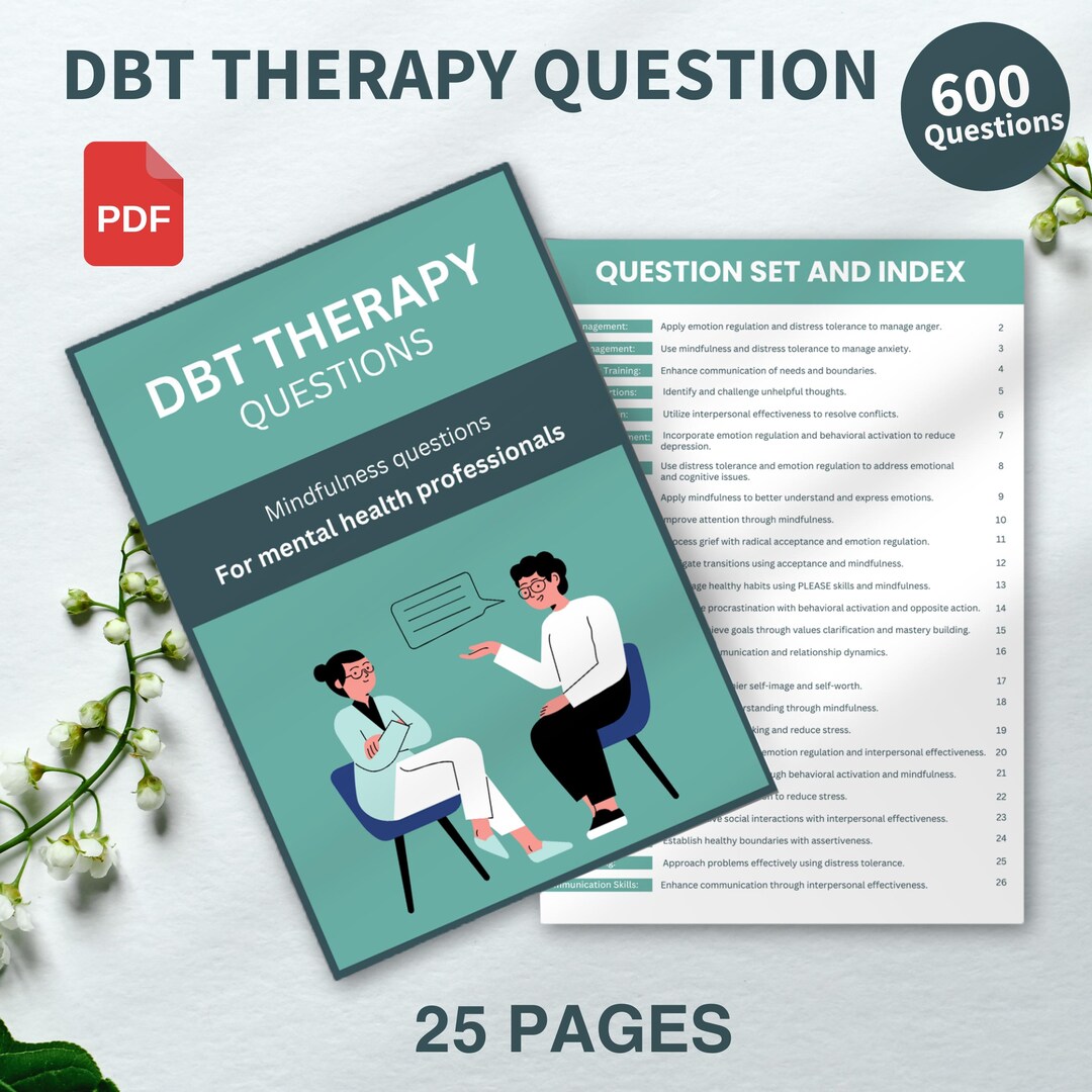 DBT Therapy Questions Bundle, Therapy Questions,therapy Session ...