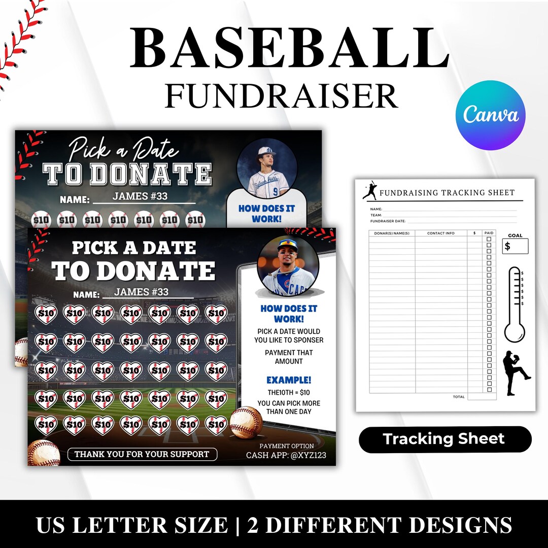 Baseball Fundraiser Calendar 2025, Pick a Date to Donate Baseball ...