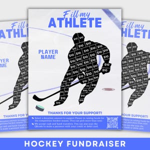 Editable Hockey Fundraiser Template, Hockey Fundraiser Calendar, Hockey Team Fundraiser Us Letter Size Canva Template Instant Download