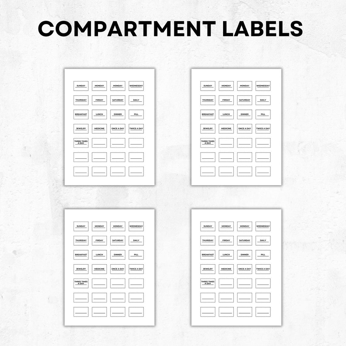 Pocket Pharmacy Labels, Printable Medicine Labels, Pill Labels, Pill ...