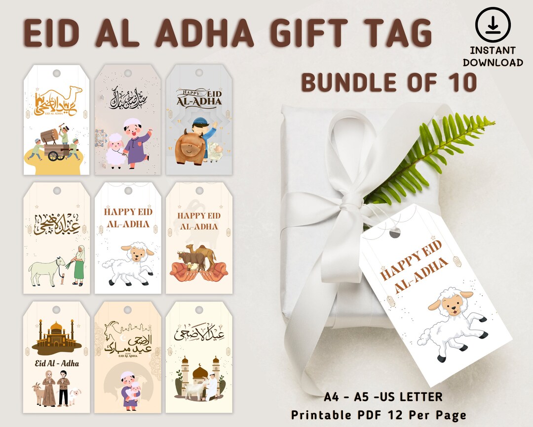 EID Gift Tags Editable and Printable Unique Eid Gift Tags Printable Eid ...