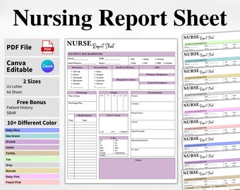 Nursing Report Sheet Med Surg Nurse Report Sheet Nursing Brain, Nurse Report Sheet ICU, RN Report With Medication