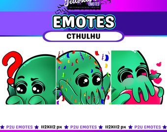 Monsters Emote | Cthulhu! 3 pck | Pack TWO | TWITCH & DISCORD | P2U