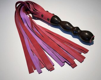 Ebony & Lambhide Flogger