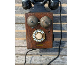 RZADKI antyczny telefon elektryczny Western z lat 10. i 20. XX wieku, modyfikacje Frankensteina