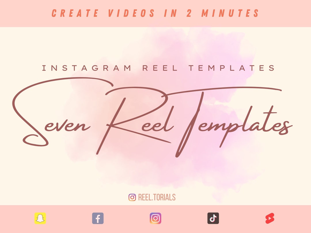7 Travel Reel Templates Package, Includes Seven Reel Templates 