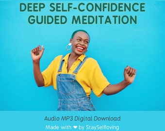 Guided Meditation MP3 Audio Digital Download, Self-Confidence Guided Meditation With Background Music, Meditation for Self-Confidence 10'