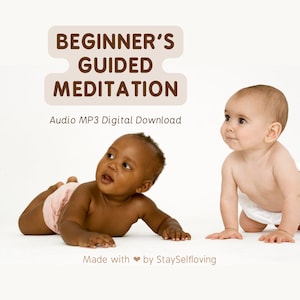 MP3 Meditation Digital Download, Beginner&#39;s Guided Meditation Audio, Meditation for Beginners, Guided Breathing Meditation With Music, 9&#39;