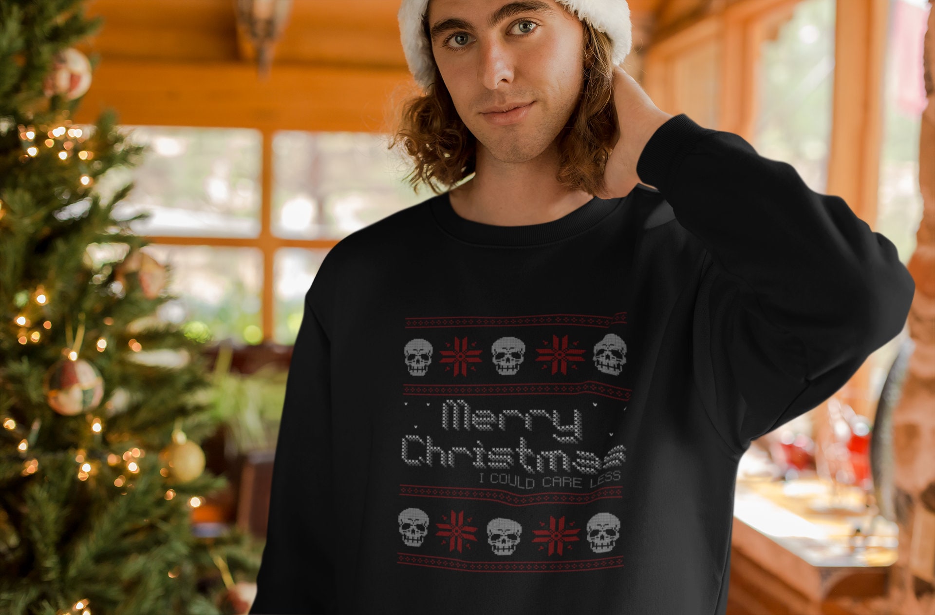 Pop Punk Christmas Sweatshirt Emo Ugly Sweater Black Holiday - Etsy