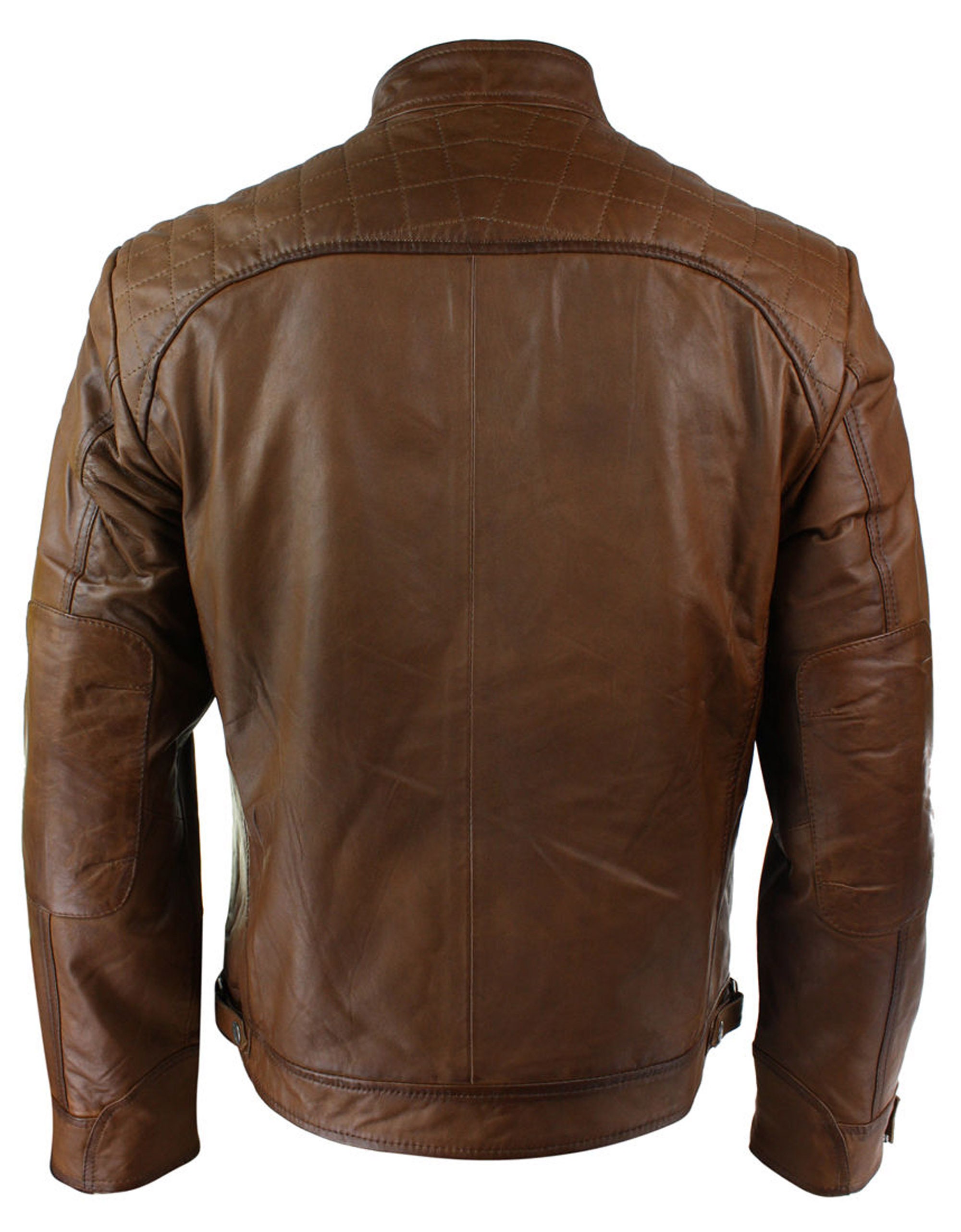 Men's Retro Zipped Biker's Jacket Real Leather Soft - Etsy