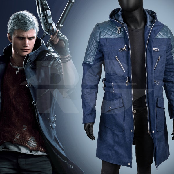 Devil May Cry 5 Nero Cosplay DMC Gaming inspirado traje abrigo largo