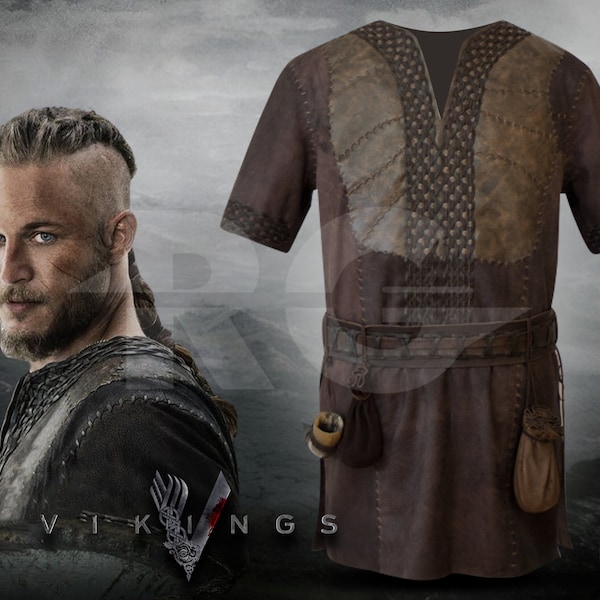 Ragnar Lothbrok Leather Jacket Cosplay Costume Vikings Legendary Viking Hero and King