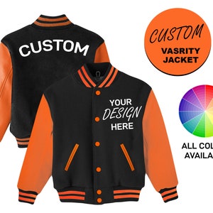 Custom Varsity Letterman Jacket Personalized Embroidery Name & Patches Baseball Jacket for College Team Varsity Jacket