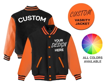 Custom Varsity Letterman Jacket Personalized Embroidery Name & Patches Baseball Jacket for College Team Varsity Jacket