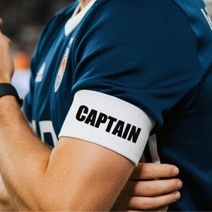 Personalized Armband for Team Captains, Elastic Loop Armband, Security Arm Strap, Sport Armband, Captain Accessories, Gift Football Fan