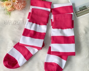 Colorful Stripe Thigh High Sock,Leg Warmers Over The Knee,Autumn and Winter Sock,Warm Thick Sock,Cute Gift,Soft and Comfortable,Gift for her