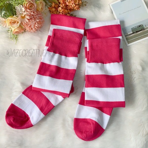 Colorful Stripe Thigh High Sock,Leg Warmers Over The Knee,Autumn and Winter Sock,Warm Thick Sock,Cute Gift,Soft and Comfortable,Gift for her