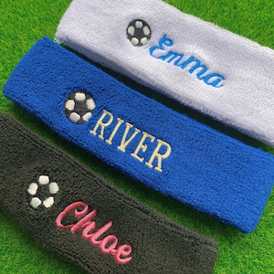 Besticktes Stirnband, Handgefertigtes Stretch Sweat Stirnband, Haar Schweißband für Übung, Athletisch Sweatband, Football Spieler Stirnband