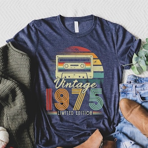 Vintage 1975 Retro 48th Birthday Shirt 48th Birthday Gift For Women,48th Birthday Gift For Men,48th Birthday Best Friend,48th Birthday Woman