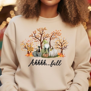 Fall Sweatshirt, Fall Shirt, Ahh Fall Shirt, Fall Season Shirt, Fall Leaves Shirt, Fall Gnome Shirt, Pumpkin Shirt, Autumn Shirt, Fall Tree