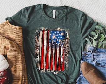 Baseball Flag T Shirt, Patriotic Baseball Shirt, American Flag Shirt, Baseball Gift Idea, Game Day Baseball Shirt, Funny Baseball Mom Shirt