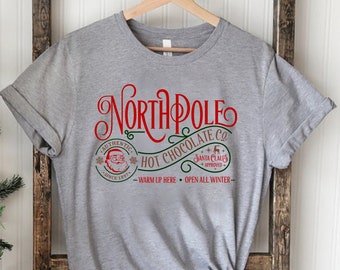 North Pole Sweatshirt, North Pole Christmas Shirt, Christmas Shirt,Santa Shirt,Reindeer Shirt,Hot Chocolate Shirt,Christmas Gift,Santa Claus