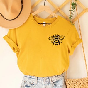 Bee T-shirt, Beekeeper Shirt, Pocket Bee Shirt, Insect Shirts, Earth Day Shirts, Beekeeper Gift, Bee Lover Shirt,Save the Bees Shirt,Bee Tee