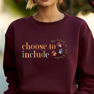 Choose To Include Shirt,Sped Teacher Gift,Be Kind, Neurodiversity Shirt, Inclusion T-shirt,Special Education Teacher Shirt, SLP Teacher Gift