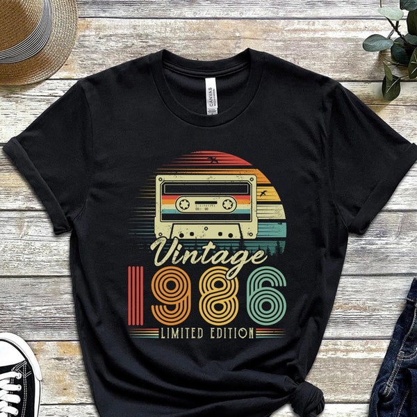 1986 Vintage Birthday Shirt ,Vintage 1986, 1986 Shirt, 37th Birthday Shirt, 37th Birthday Best Friend, 37th Birthday Woman, Limited 1986 Tee