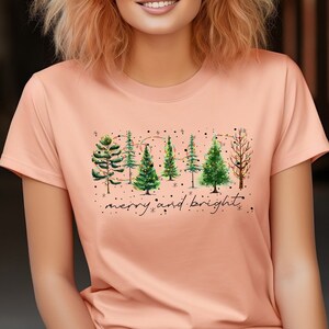 Trendy Christmas Trees Shirt, Christmas Shirts for Women, Christmas Tee, Christmas Tee, Shirt For Christmas,Cute Christmas Shirt,Holiday Tee