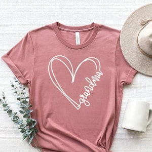 Personalized Grandma Shirt, Custom Grandma Gift, Grandma Heart Shirt, Funny Grandma Shirt, Mothers Day Gift, Grandma Birthday Gift, Grandma