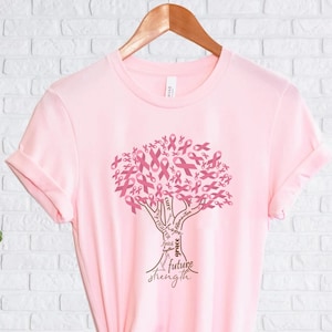 Pink Ribbon Tree Shirt, Cancer Tree Shirt, Breast Cancer Fighter Shirt, Breast Cancer Awareness Shirt, Pink Ribbon Shirt, Motivational Shirt