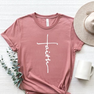 Faith Shirt, Faith Cross Shirt, Christian Gift, Faith Gift, Christian Shirts , Love and Grace Shirt, Faith Cross, Vertical Cross, Jesus Tee
