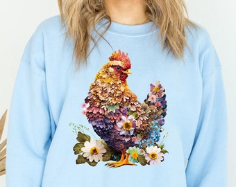 Chicken Sweatshirt, Mothers Day Chicken Sweatshirt, Women Chicken Sweatshirt, Love Chickens Tee, Animal Sweatshirt, Funny Farmer Farm Hoodie