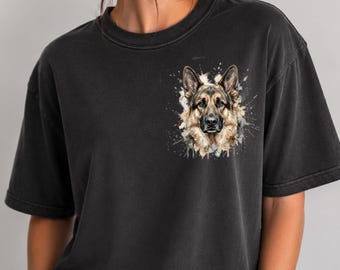 Comfort Colors® German Shepard Shirt, Custom Dog Mom Shirt, Dog Mom Shirts, Love Dogs, Gifts for Dog Mom, Fur Mama, Rescue Dog Mom