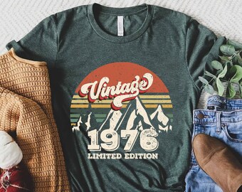 47th Birthday Gifts Shirt, Vintage 1976 Birthday Shirt, 47th Birthday Shirts, 47th Birthday Gifts for Men,47th Birthday Gifts for Women Tee